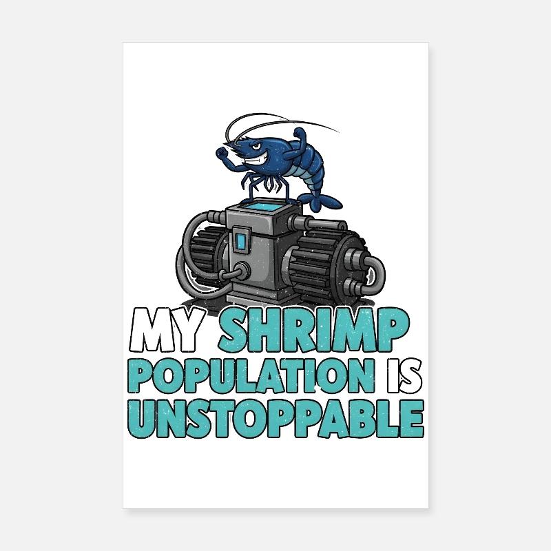Shrimp Comic Gift Poster 8" x 12" (20x30 cm)