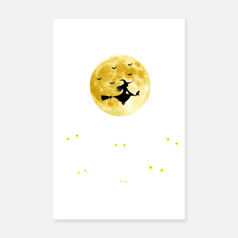 Mondnächte Hexenflug Poster 20x30 cm