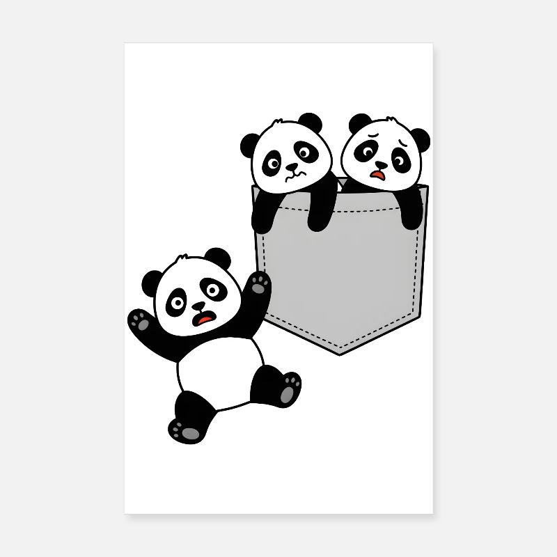 Panda Rescue Falltasche Poster 20x30 cm