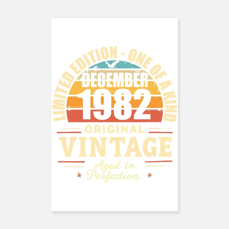 fête d anniversaire décembre 1982 - december 1982 Poster 20 x 30 cm