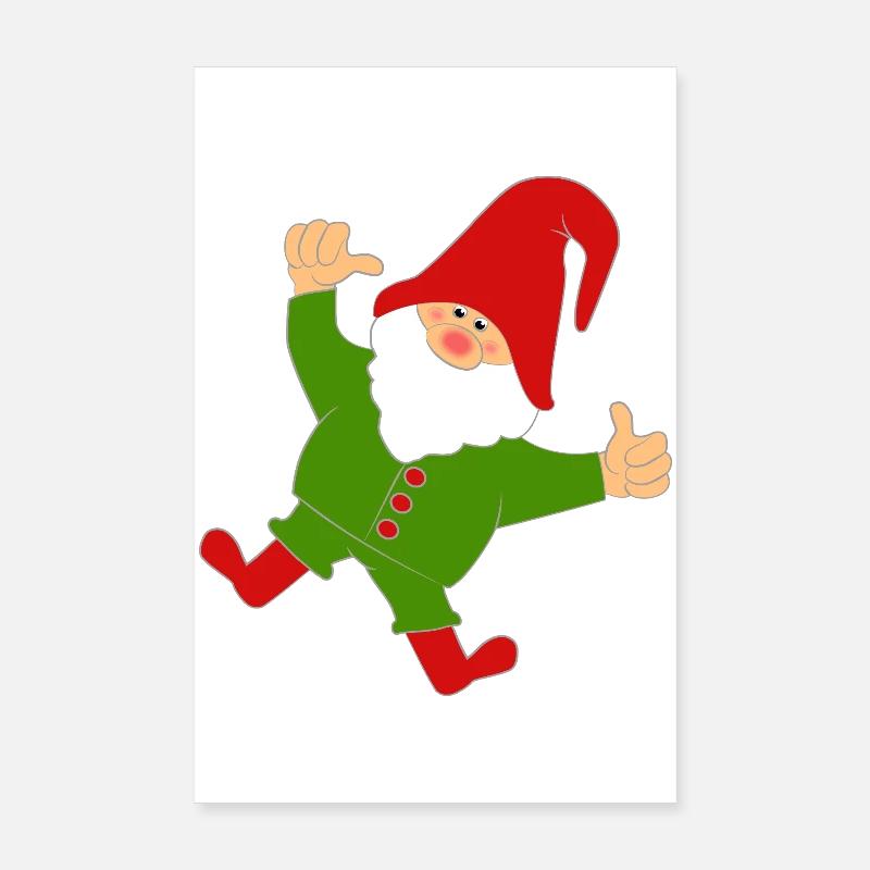 Gnome dansant Poster 20 x 30 cm
