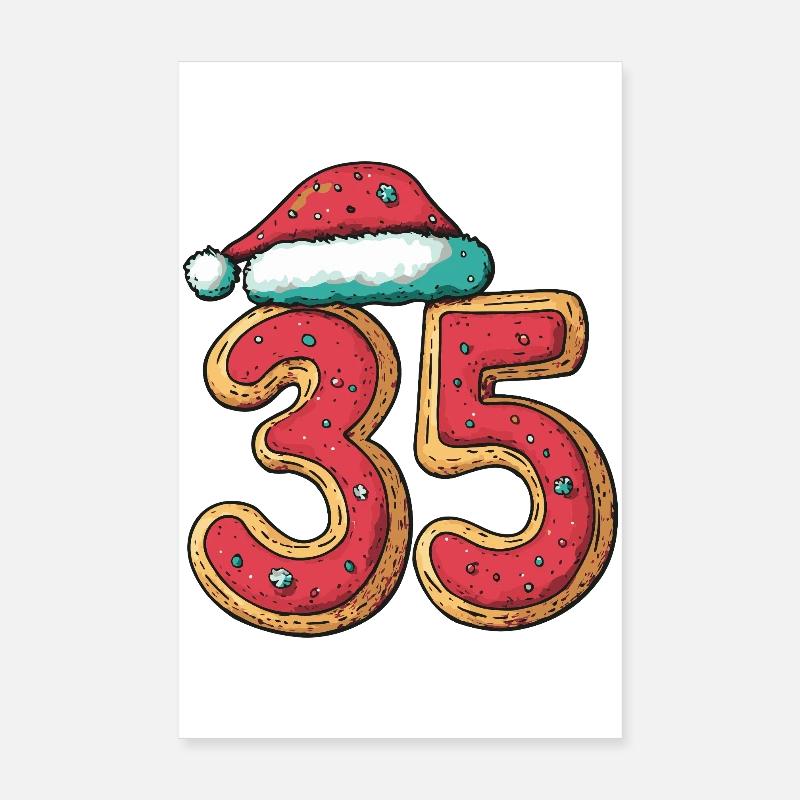 Biscuit de Noël à 35 chiffres Poster 20 x 30 cm