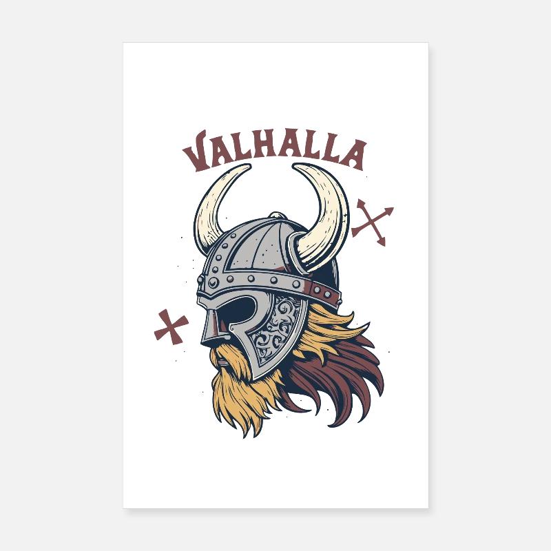 Stolzer Valhalla Viking Helm Poster 20x30 cm
