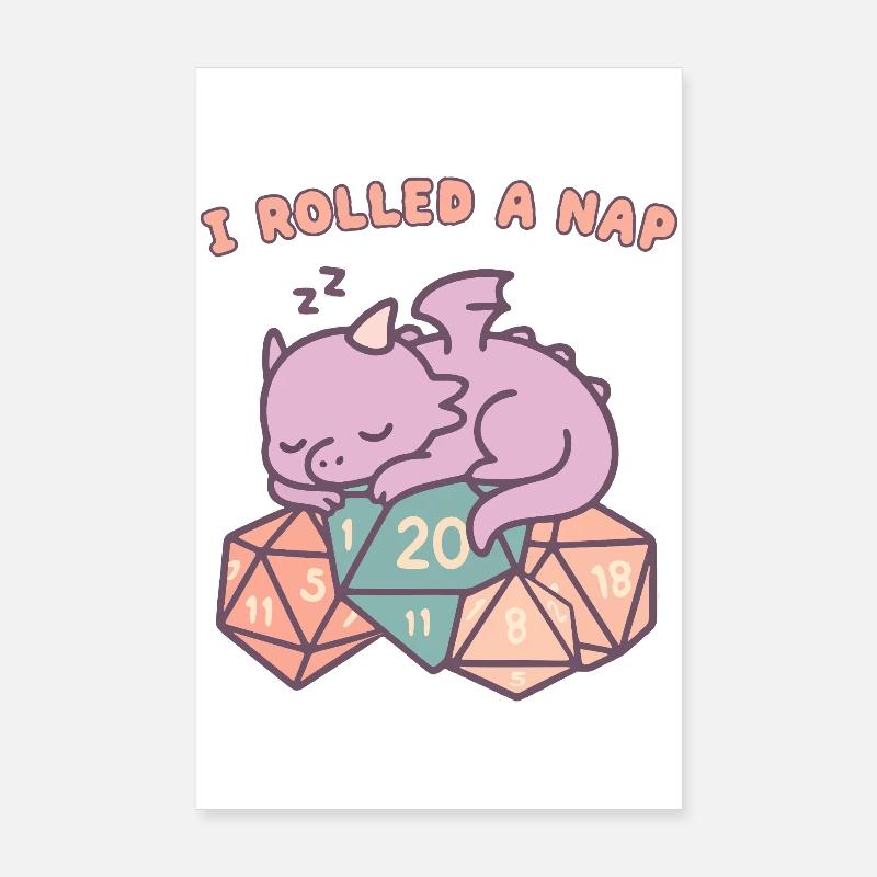 Nap Rolling Dragon Poster 8" x 12" (20x30 cm)