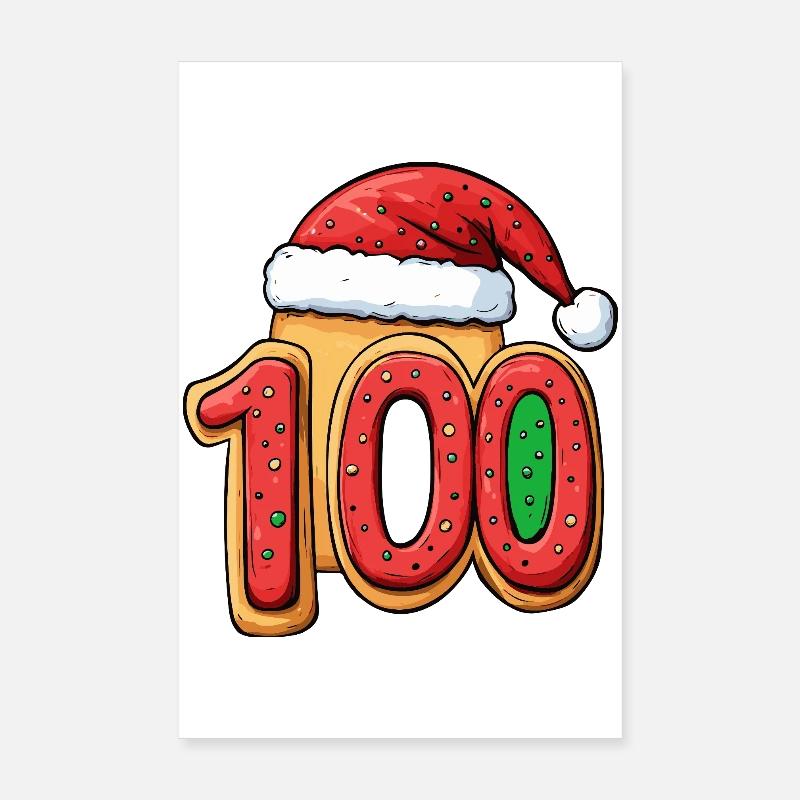 Noël Biscuit Numéro 100 Poster 20 x 30 cm