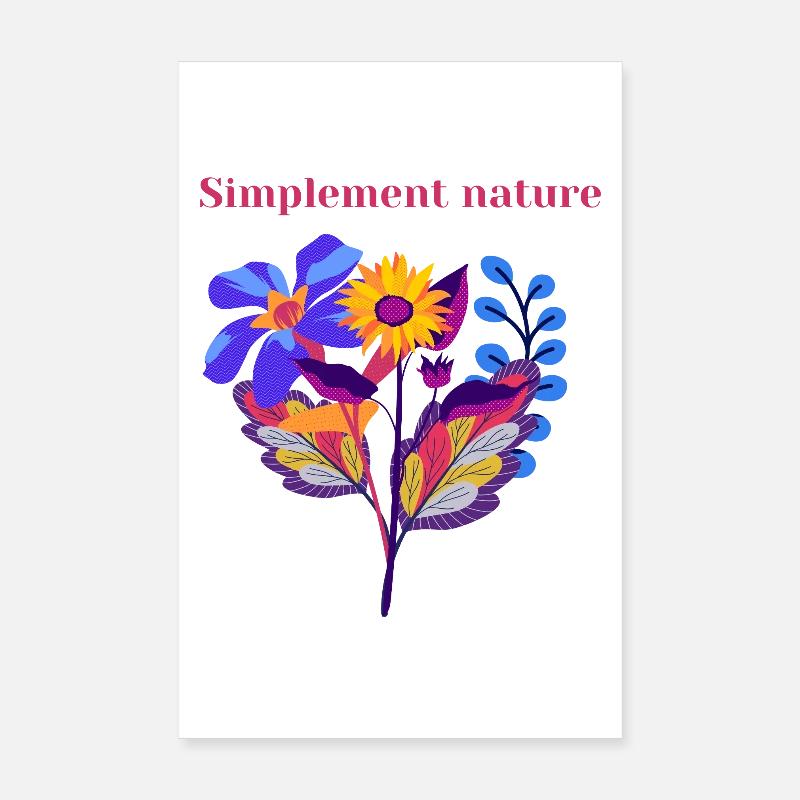 Nature Simply - Poster 20x30 cm - Weiß