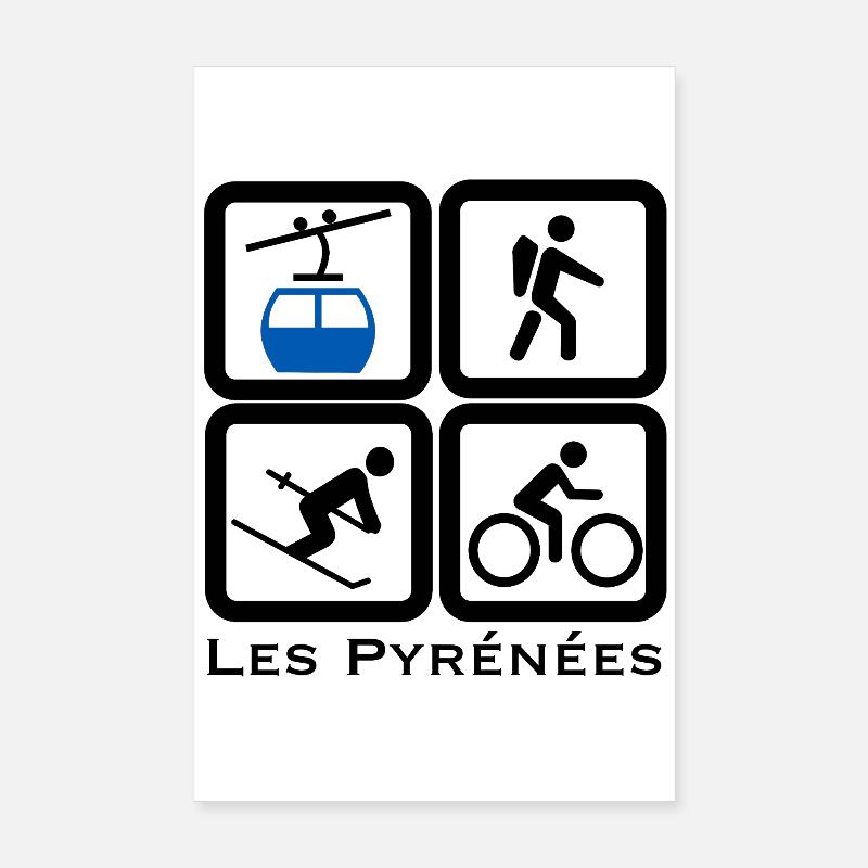 Les Pyrenees - Poster 20 x 30 cm - blanc