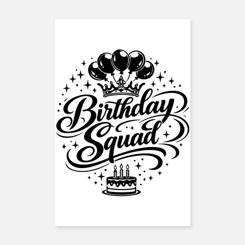 Geburtstag Squad Poster 20x30 cm