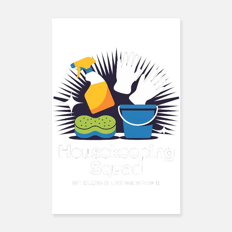 Lustiges Putzen Design Poster 20x30 cm