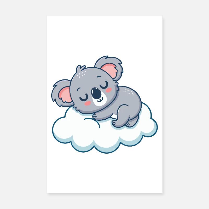 Dreamy Koala on Cloud Poster 8" x 12" (20x30 cm)