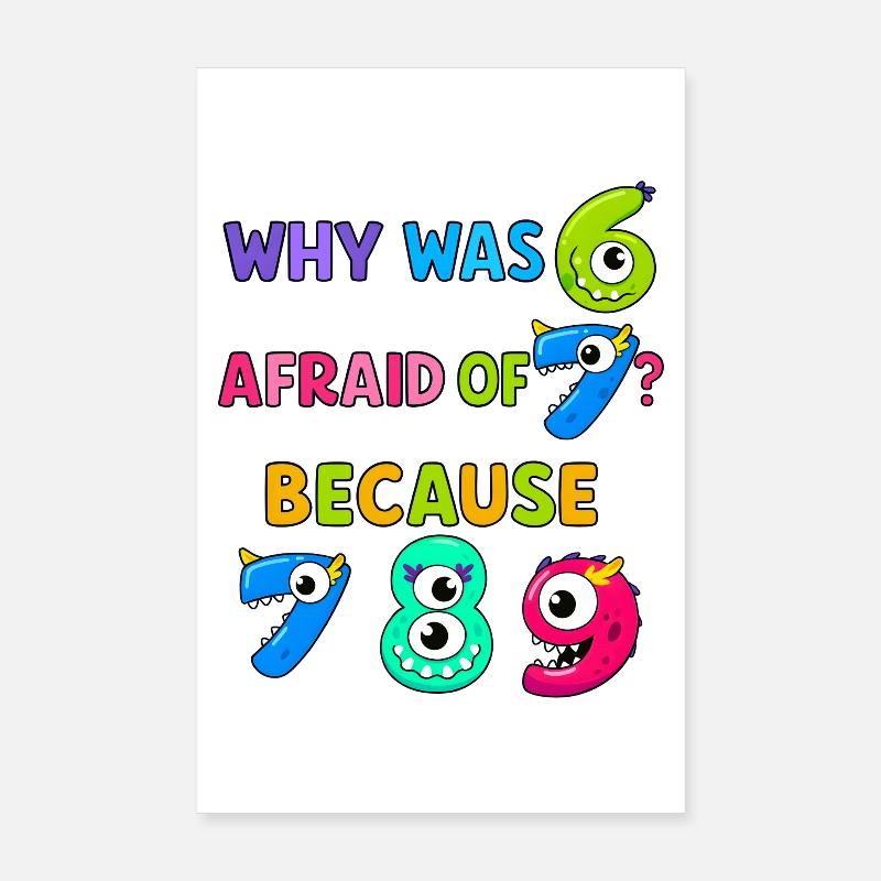 Zahlen, Mathematik – Warum hatte Dino Angst davor Poster 20x30 cm
