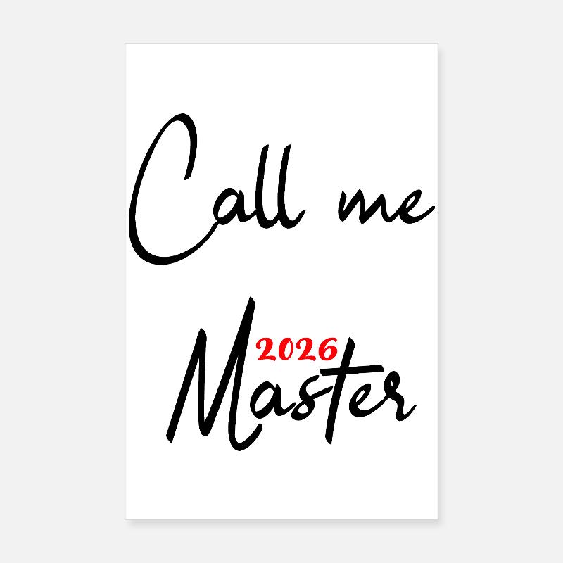 Master 2026 Diplôme Poster 20 x 30 cm
