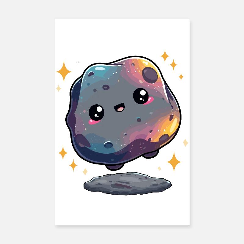 Small galaxy asteroid Poster 8" x 12" (20x30 cm)