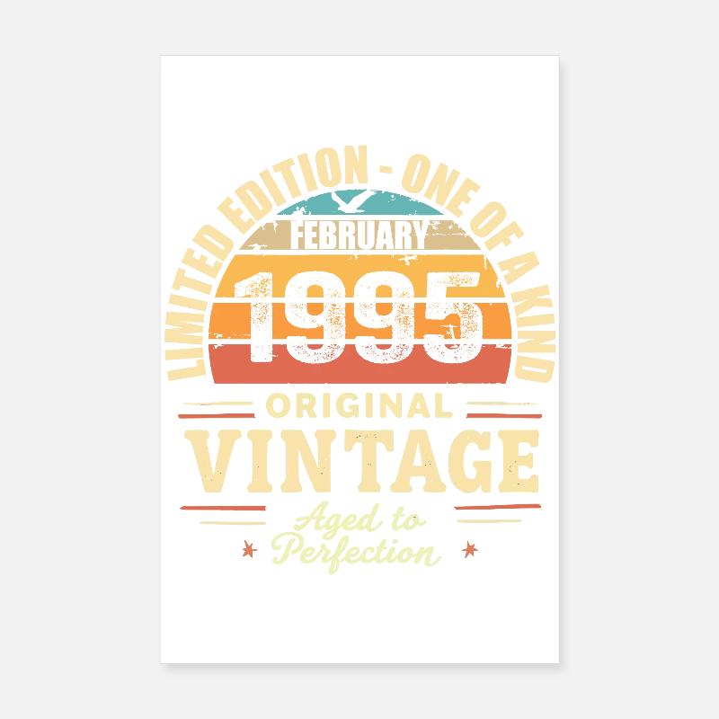 Februar 1995 Geburtstagsgeschenk Februar 1995 Poster 20x30 cm