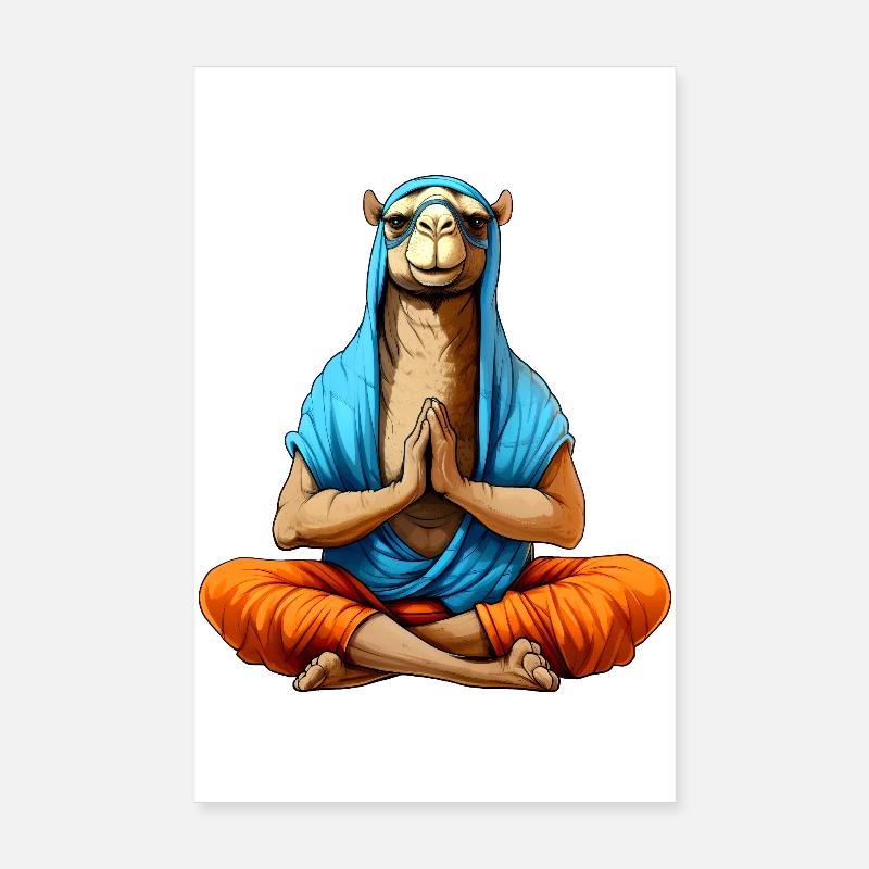 Yoga Kamel Poster 20x30 cm