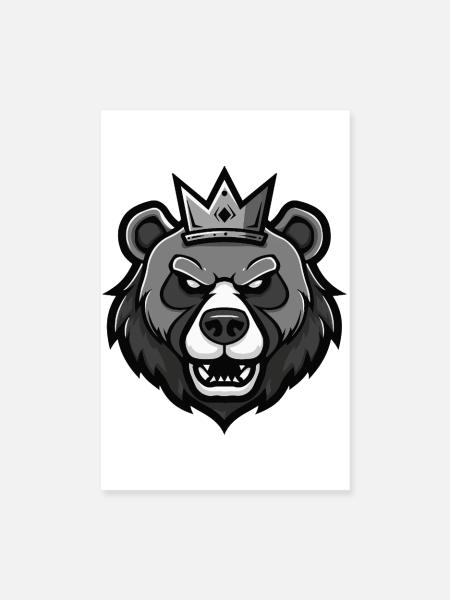 Couronne d’ours - Poster 20 x 30 cm - blanc - Devant