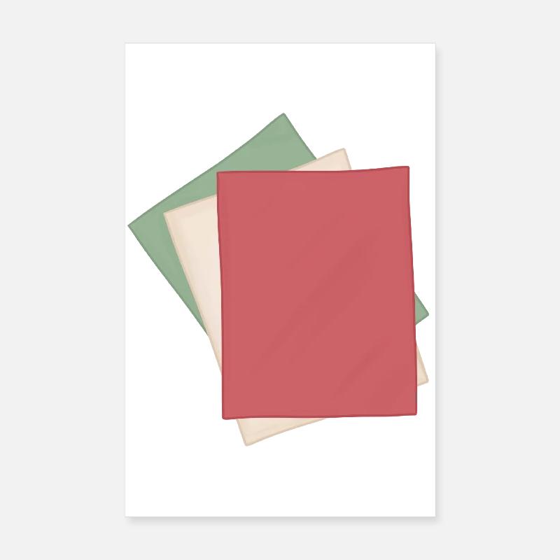 Pile de papier pastel Poster 20 x 30 cm
