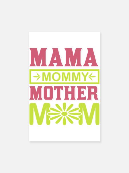 Maman Maman Maman Mignonne chemise cadeau de maternité - Poster 20 x 30 cm - blanc - Devant
