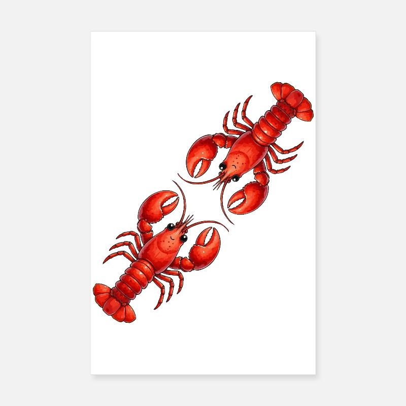 Red lobster Poster 8" x 12" (20x30 cm)