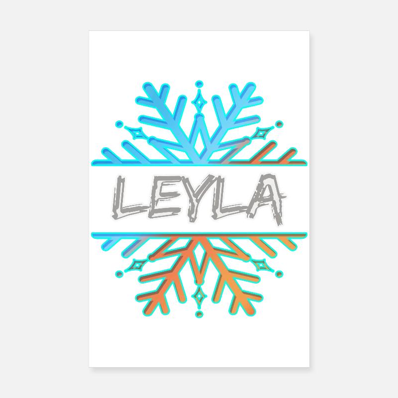 First name Leyla Poster 8" x 12" (20x30 cm)