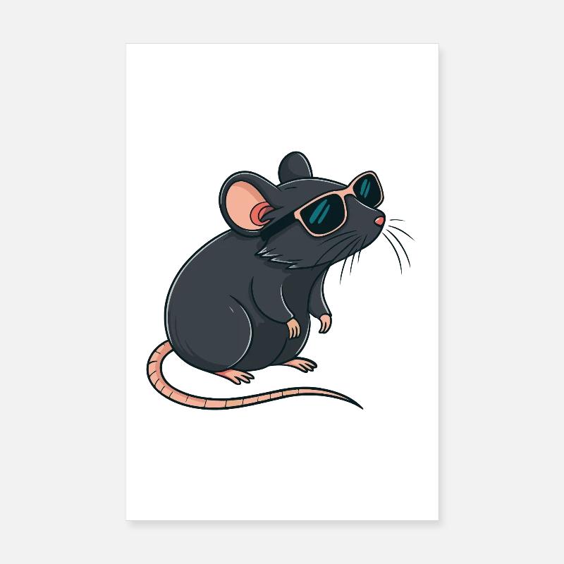 Rat chic sunglasses Poster 8" x 12" (20x30 cm)
