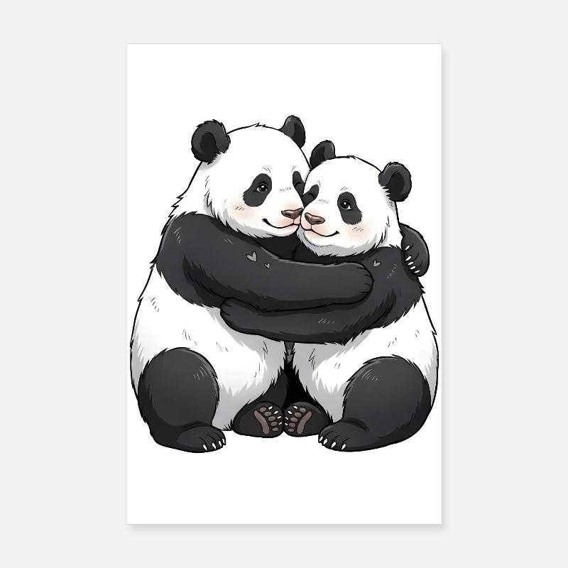 panda-hug Poster 20 x 30 cm