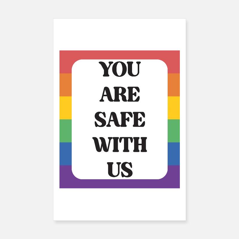 LBGTQIA+ Safe Space Pride Month Sticker Poster 8" x 12" (20x30 cm)