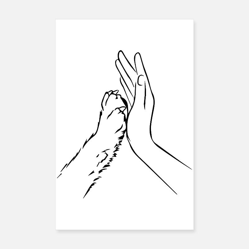Équipe Patte et Main-Chien Poster 20 x 30 cm