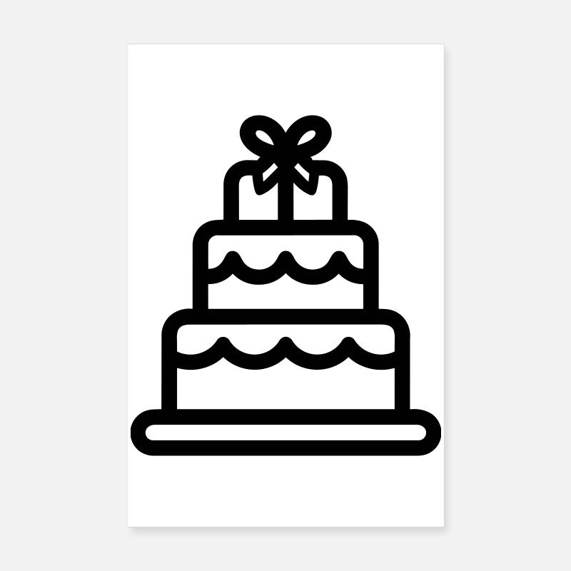 gâteau de mariage Poster 20 x 30 cm