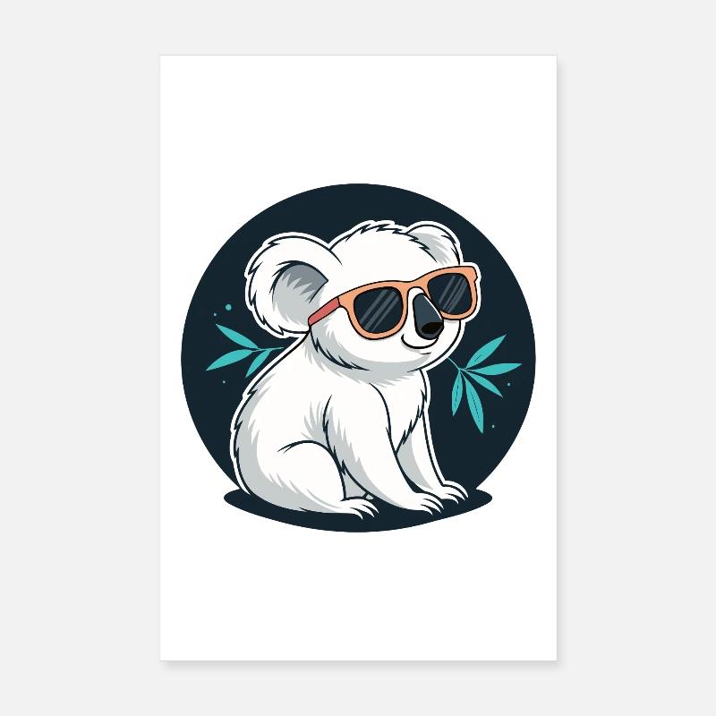 Koala-Chic-Sonnenbrillen Poster 20x30 cm