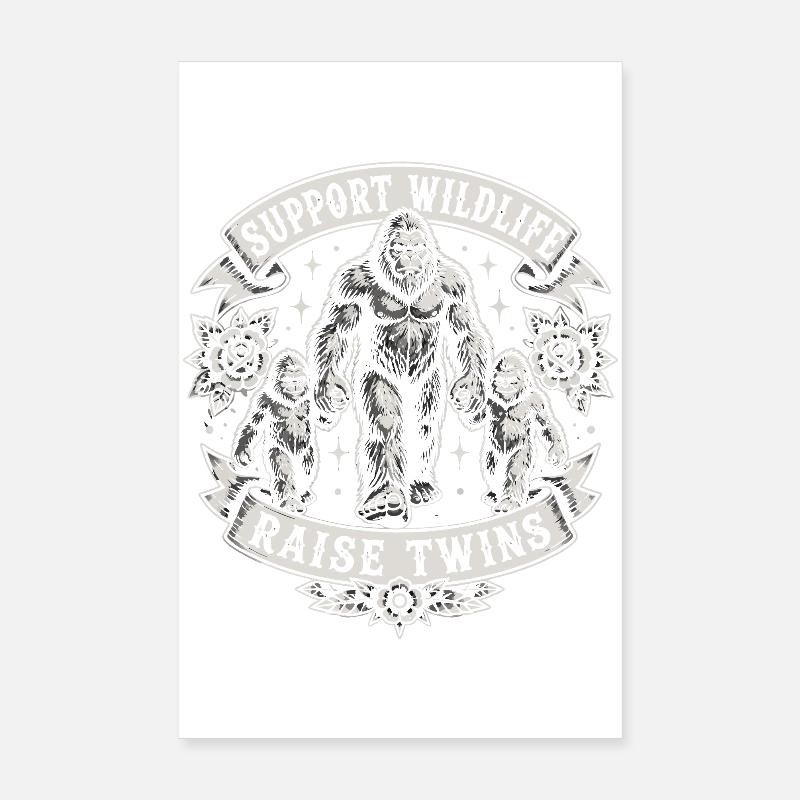 Support Wildlife: Raise Twins Poster 8" x 12" (20x30 cm)