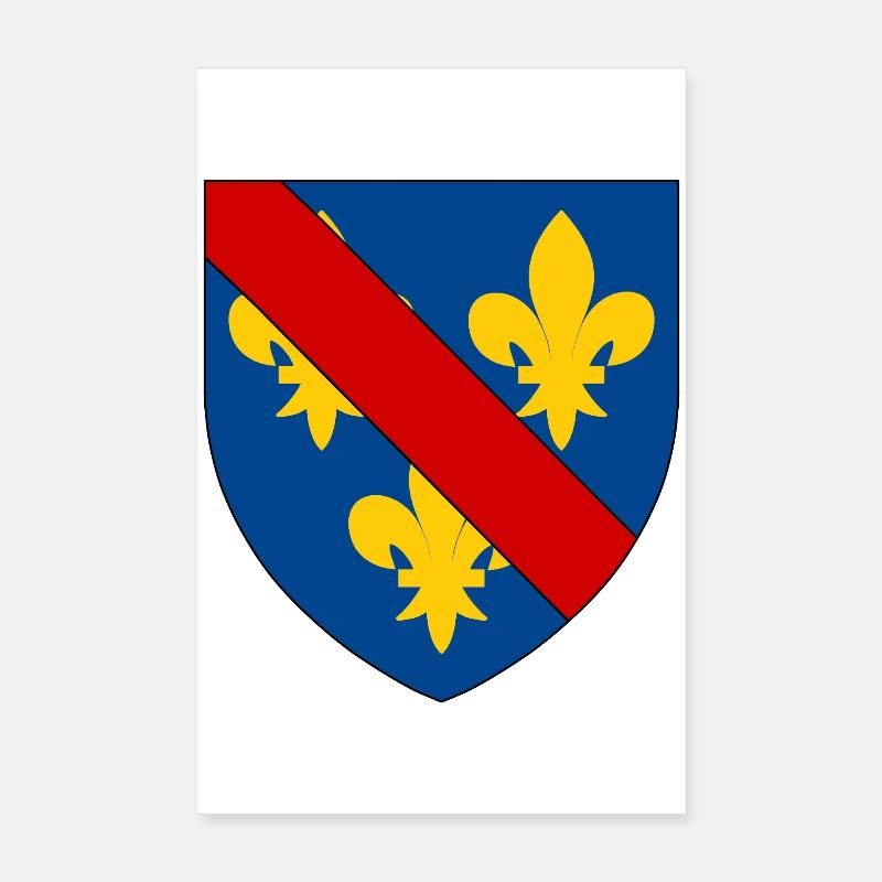 Blason du Bourbonnais Poster 20 x 30 cm