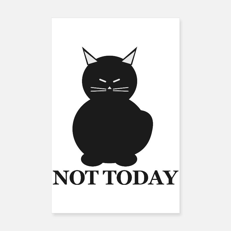 Nicht heute Katzen-Silhouette Poster 20x30 cm