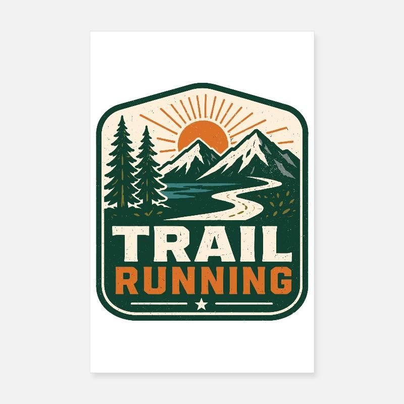Course sur sentier Poster 20 x 30 cm