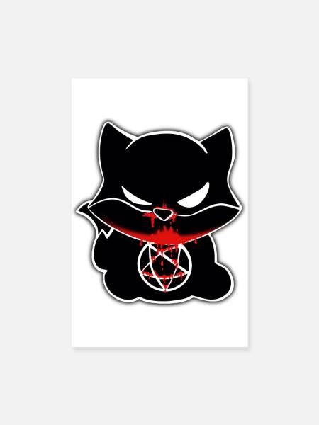 Halloween Fox - Poster 20x30 cm - Weiß