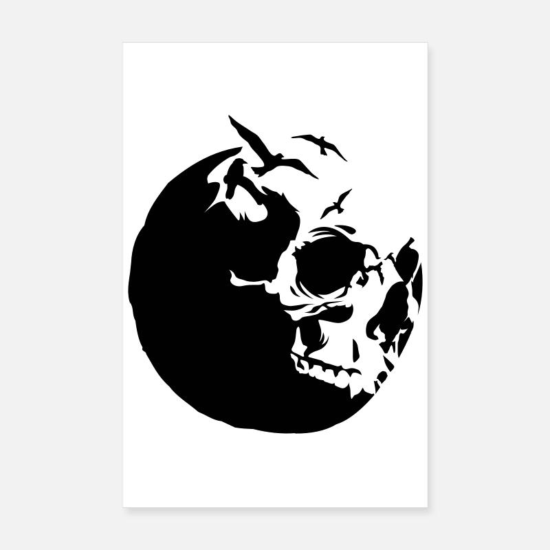 killing moon skull mond Poster 20x30 cm