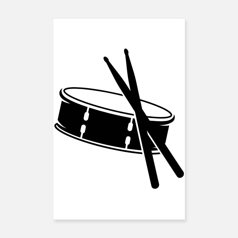 A drum and sticks Poster 8" x 12" (20x30 cm)