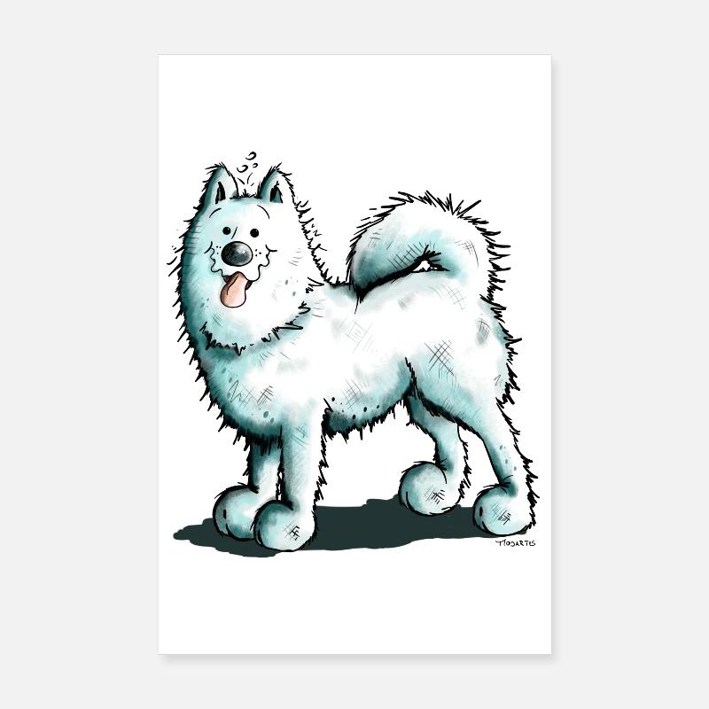 Niedlicher Samojede Poster 20x30 cm