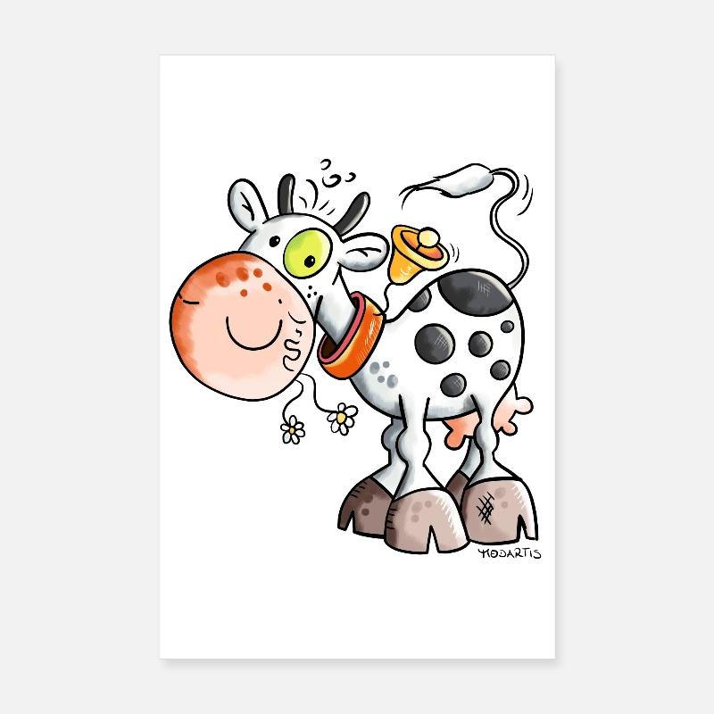 Niedliche Kuh Poster 20x30 cm