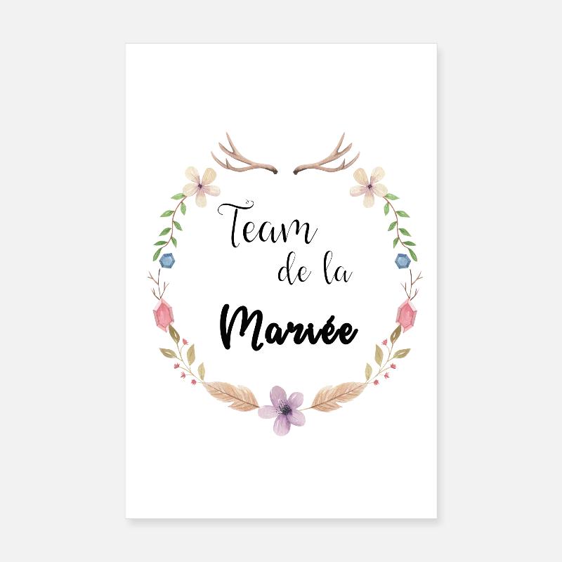 Boho Bride Team Poster 8" x 12" (20x30 cm)