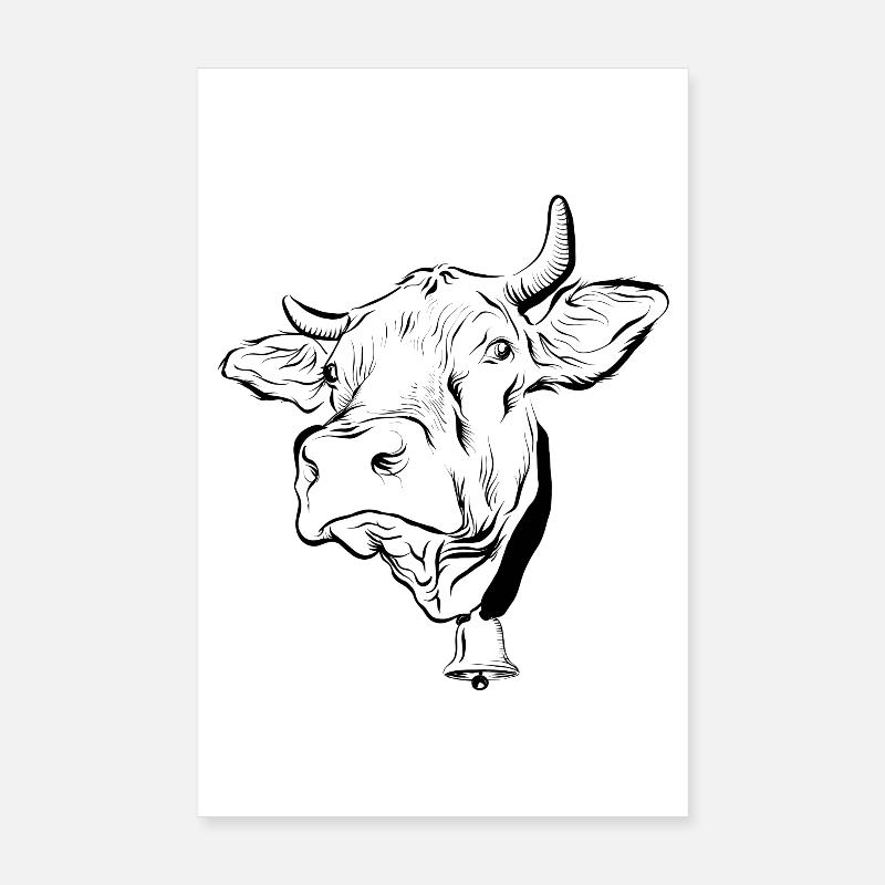 Cow cows Poster 8" x 12" (20x30 cm)