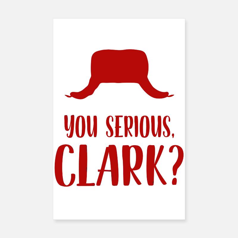 Du ernsthafter Clark - Poster 20x30 cm - Weiß