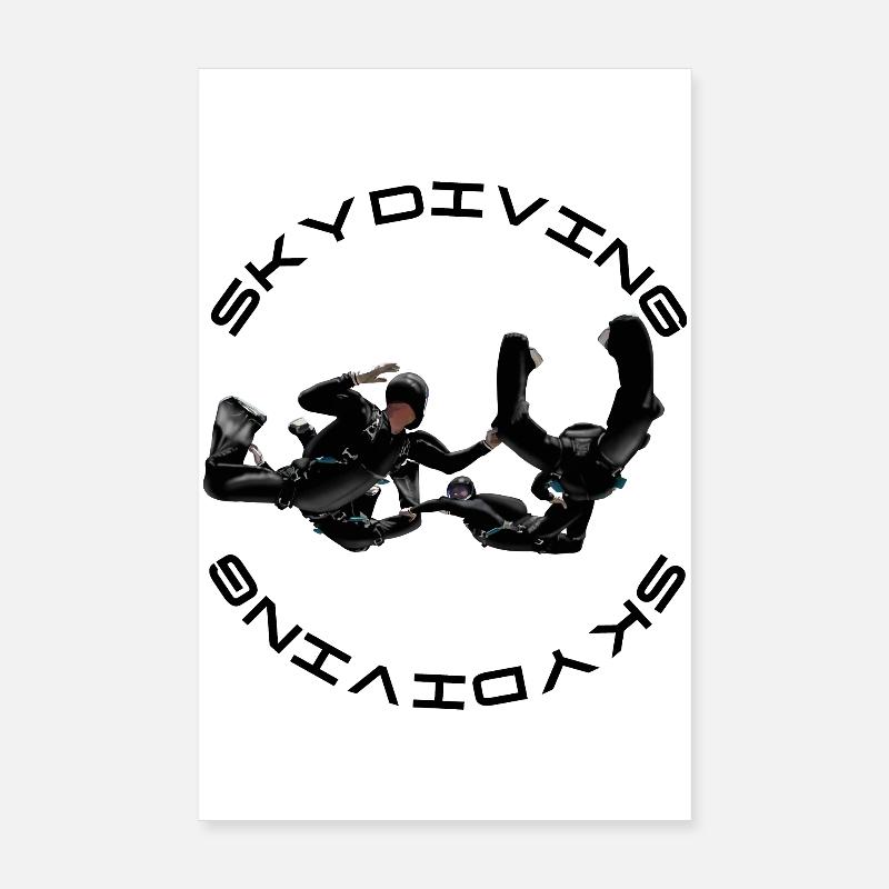 parachutisme Poster 20 x 30 cm