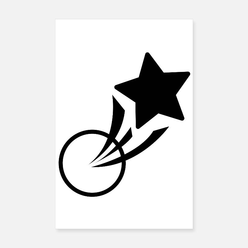 star, shooting star, comet, celestial body Poster 8" x 12" (20x30 cm)