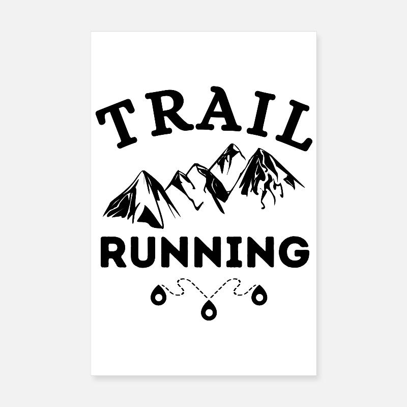 trail, trail running, course à pied Poster 20 x 30 cm
