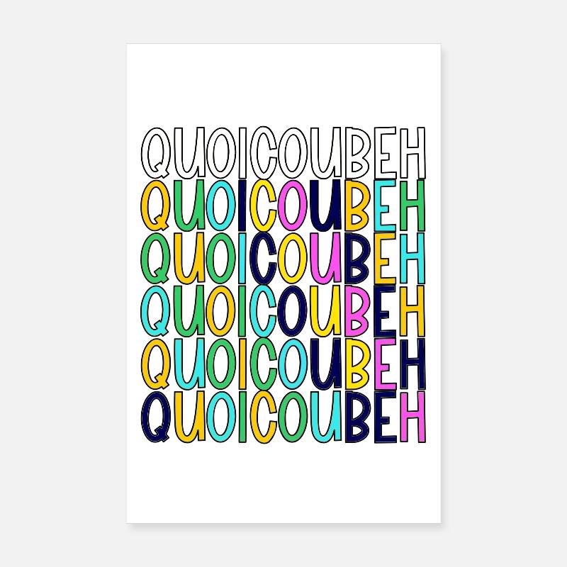 WhatCouBeH Rainbow Grid Poster 8" x 12" (20x30 cm)