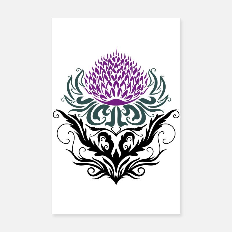 Distel lila Thistle Poster 20x30 cm