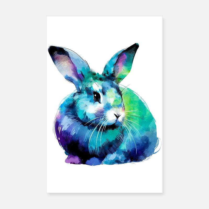 Rabbit Poster 8" x 12" (20x30 cm)