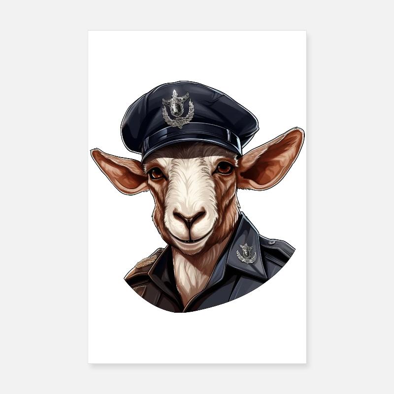 Ziegen Polizei Poster 20x30 cm
