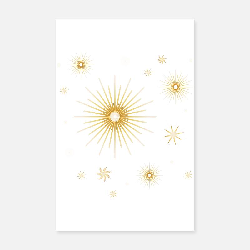 de belles étoiles brillantes pour Noël Poster 20 x 30 cm